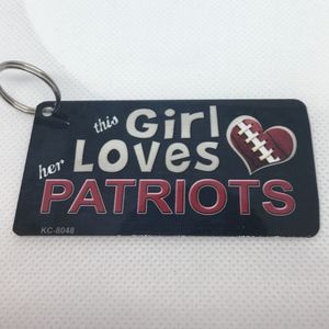 This Girl Loves her  Patriots Novelty Key Chain